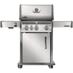 Napoleon Rogue Pro 425 3-Burner LP Gas Grill with Infrared Side Burner, Stainless Steel