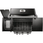 Napoleon Rogue Pro 425 3-Burner LP Gas Grill with Infrared Side Burner, Black