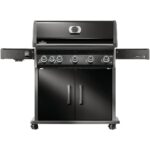 Napoleon Rogue Pro 625 5-Burner LP Gas Grill with Infrared Side Burner, Black