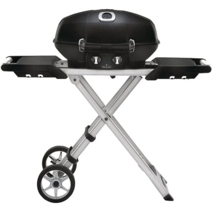 Napoleon TravelQ PRO285X Portable Propane Gas Grill with Scissor Cart, Black