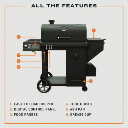 Oklahoma Joe's Tahoma 900 Sq. In. Black Vertical Gravity Feed Charcoal Smoker & Grill