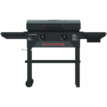 Blackstone Original Omnivore 28 In. 2-Burner Propane Gas Griddle with Hood Flat Top Grill, Black