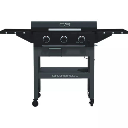 Char-Broil 28 In. XL Performance Series Propane Gas Griddle with Cart 3 Burner Flat Top Grill, Black