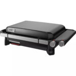 Weber Traveler 22 In. 2-Burner Propane Gas Griddle Flat Top Grill, Black