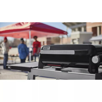 Weber Traveler 22 In. 2-Burner Propane Gas Griddle Flat Top Grill, Black